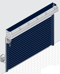 Rolovací vrata HÖRMANN RollMatic - Ocelová modrá RAL 5011