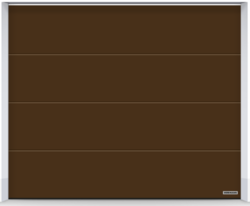 Sekční garážová vrata HÖRMANN RENOMATIC Planar - Zemní hnědá CH 8028, drážka L