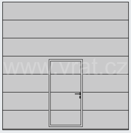 Sekční průmyslová vrata HÖRMANN SPU F40 basic RAL s integrovanými dveřmi